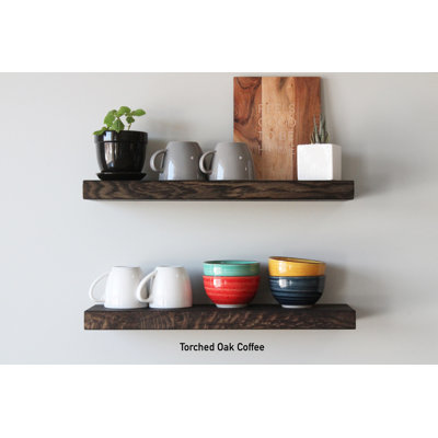 Brelee 2 Piece Oak Floating Shelf