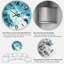 Nuage blanc sur marbre bleu II - horloge murale moderne-1049953917