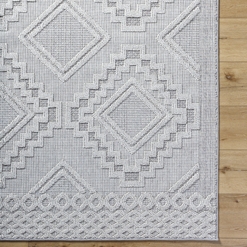 Kirsteni Modern Machine Woven Indoor/Outdoor Area Rug, Rectangle 7'10" x 10'