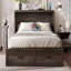 Structure de lit escamotable de grande taille avec station de charge, base de lit pliable multifonctionnelle avec 1 grand tiroir avec rangement pour chambre d'amis, petit cadre de lit-1846230475-1846230472