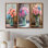 Bouquet de pivoines pastel à la ferme I - Collection de grandes décorations murales traditionnelles