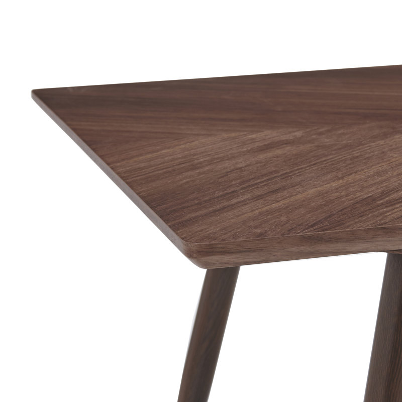 Table rectangulaire en bois 70,9 po avec base en métal plaqué grain de bois pour la cuisine, la salle à manger et le salon