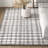 Halstead Plaid Handmade Tufted Ivory/Black Area Rug-2124342445