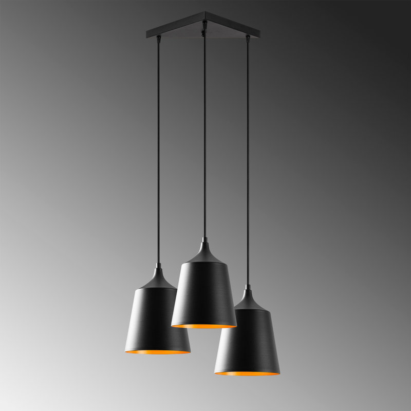 Luminaire suspendu conique à 3 lumières Monadnoc