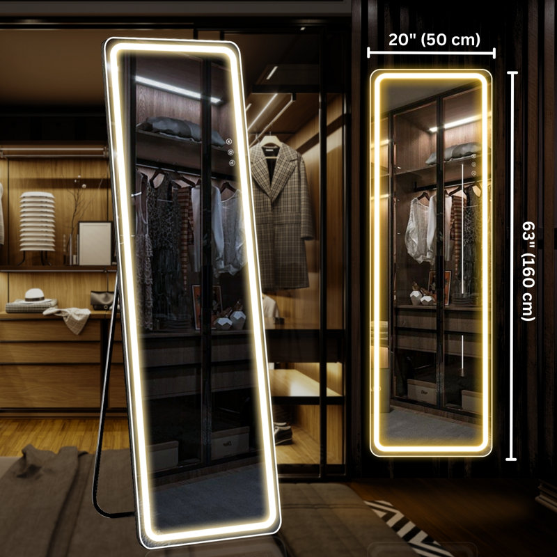 Miroir pleine grandeur avec DEL