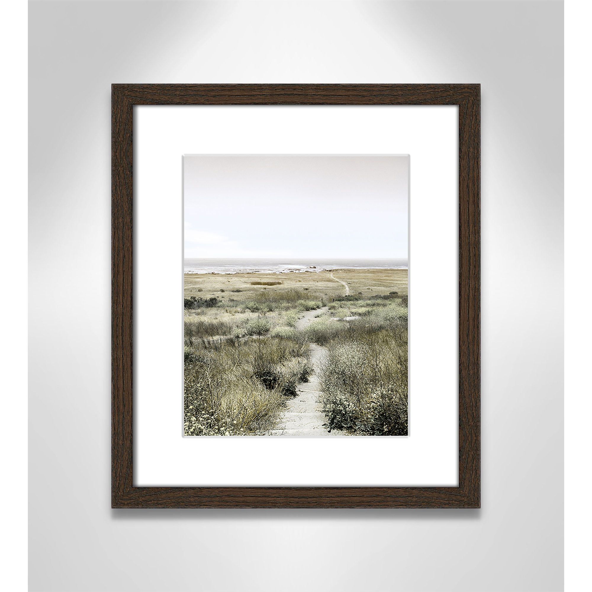 Footpath to Paradise by Danita Delimont - Picture Frame Photograph, 13 W x 15 H x 0.75 D, Walnut Wood Grain