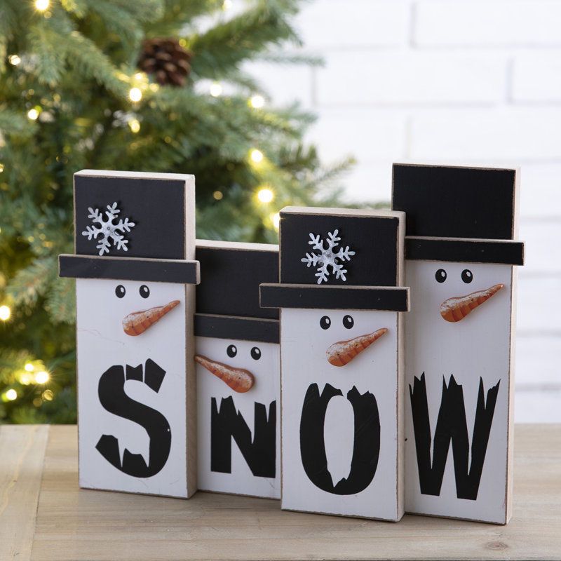 Décoration de table de Noël bonhomme de neige