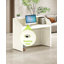 Bureau de réception blanc moderne de 47 po avec comptoir, table de réception avec œillets et panneaux d'intimité, caisse de vente au détail pour bureau, hall d'entrée, salon, bureau à domicile