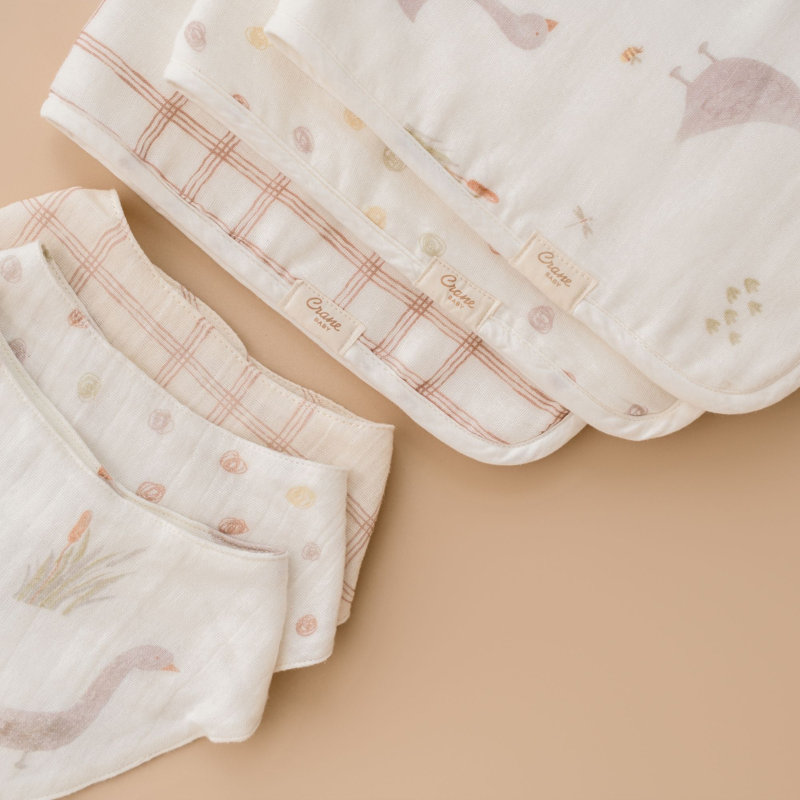 3-pc. Goose Burp Cloth Set