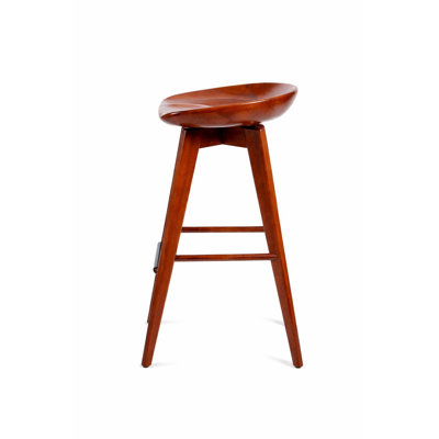 Basnti Swivel Solid Wood Counter Stool