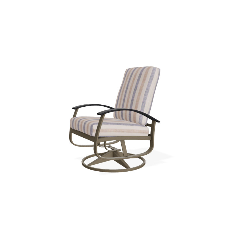 Belle Isle Outdoor Swivel Lounge Chair, Cast Ash Sunbrella® Plainweave, Black P70, Textured Beachwood