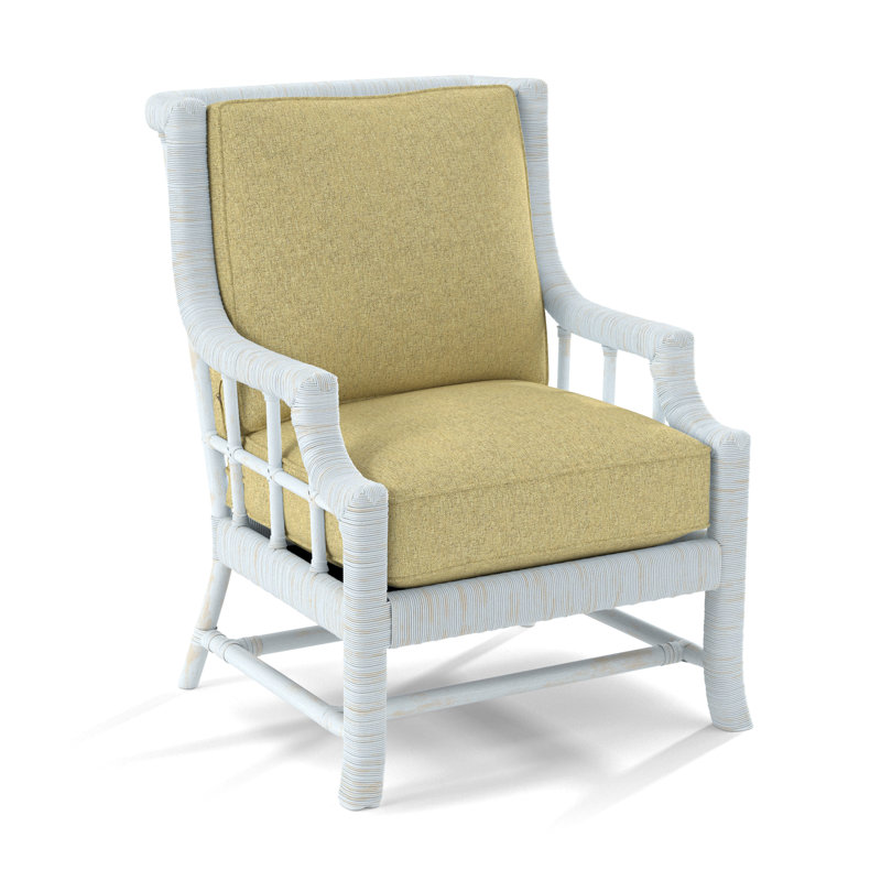 Lafayette Armchair, Bisque, White Performance Fabric; 0851-94