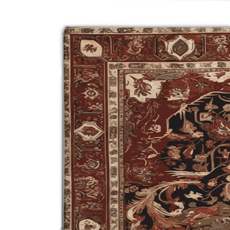 Tapis d'intérieur et d'extérieur brun Persian, Rectangulaire 2 pi x 3 pi