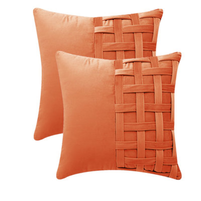 Housse de coussin en velours géométrique 18 po
