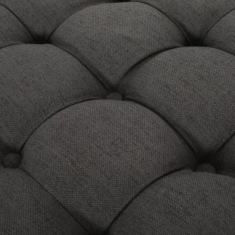 Repose-pieds avec roulettes, Gris foncé