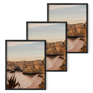 Grattan 11x14 Aluminum Picture Frame Black, Displays 8x10 Photo with Mat, Metal Frame for Wall Mount (Set of 3) Winston Porter