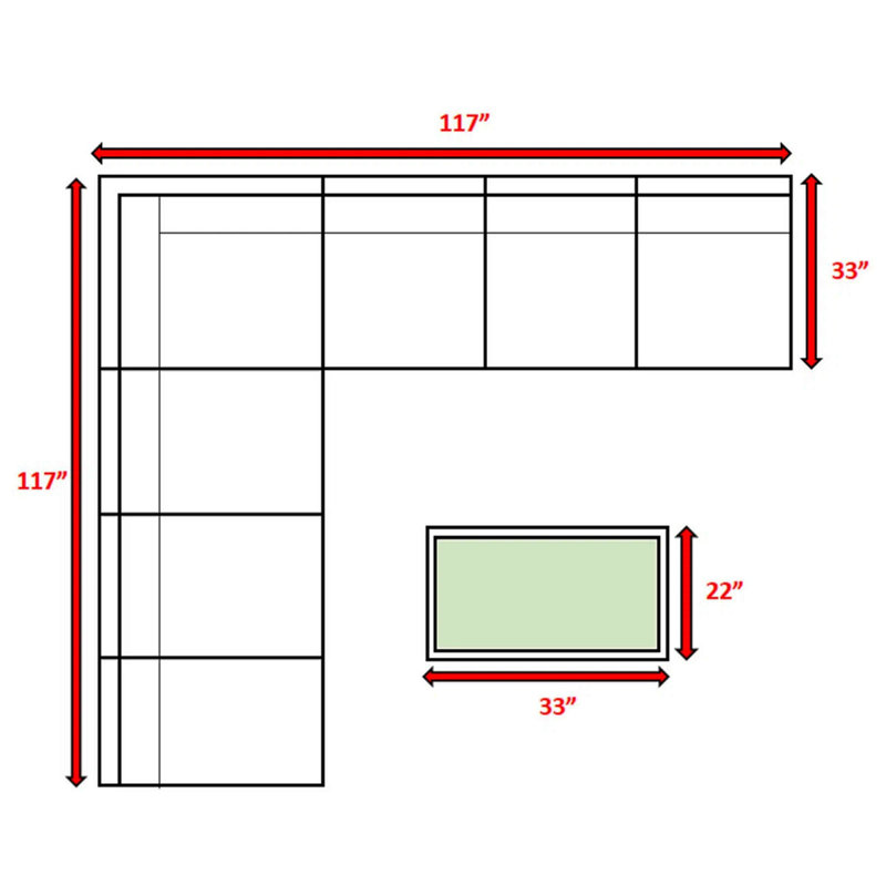 Ensemble de conversation de terrasse en osier pour 6 personnes avec coussins entièrement assemblé
