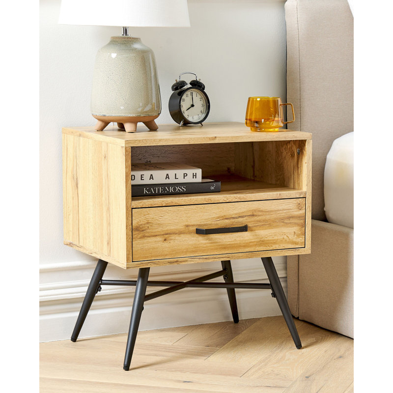 Volner 50cm W Bedside Table