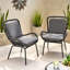 Chaise élégante grise, coussin de coussin, chaise moderne en fer robuste avec une construction stable et un siège nettoyable-170725215-170725212