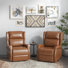 Allan Faux Leather Swivel Rocker Manual Recliner