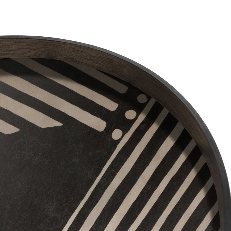 Urban Geometry Solid Wood Decorative Tray
