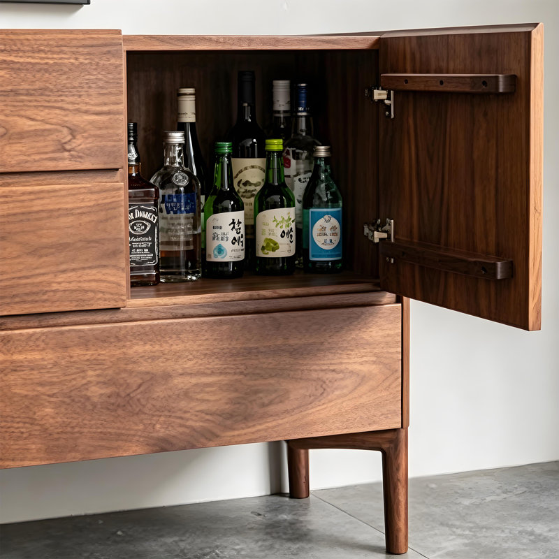 Buffet luxueux de style japonais, H 31,50 po x l 78,74 po x P 16,54 po