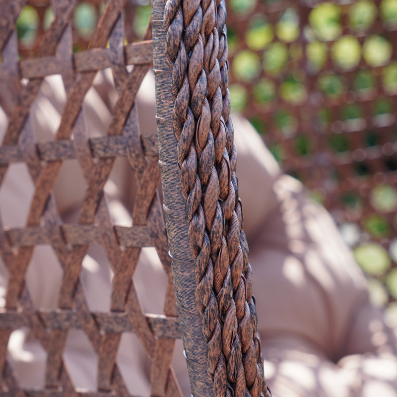 Pawhuska Hanging Swing Single Egg Pod Chair, Brown