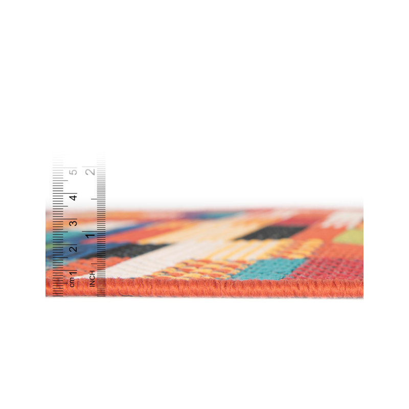Striped Indoor / Outdoor Rug, Rectangle 6'1" x 9'