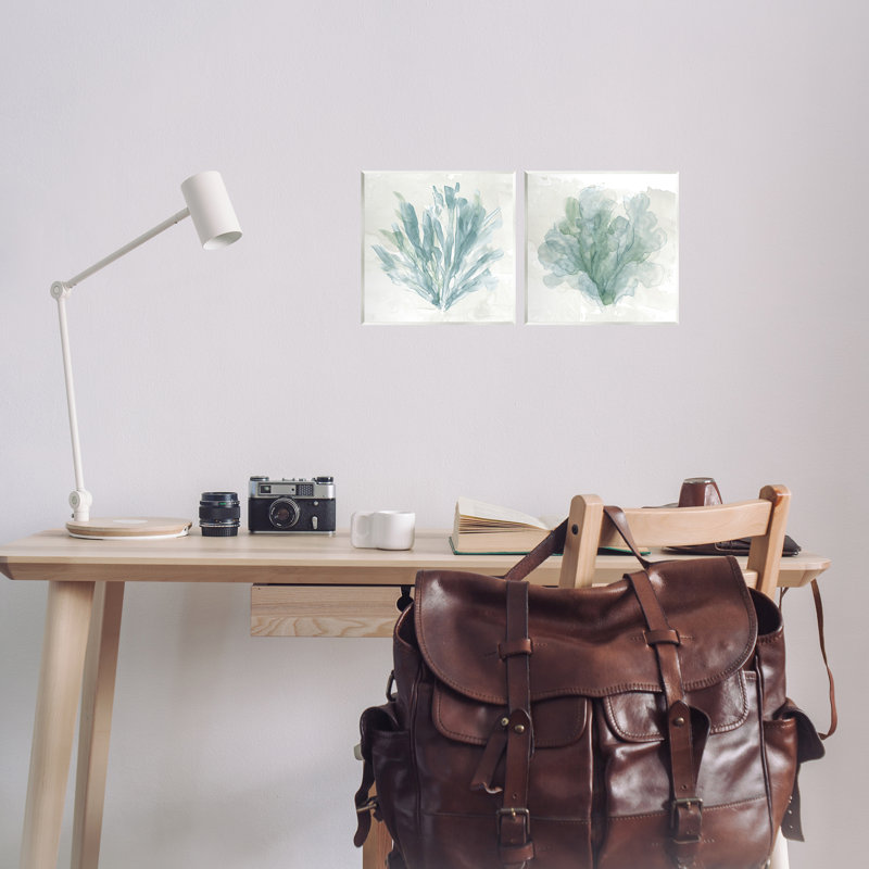"Mottled Coral Abstracts", ensemble de 2 plaques murales, design par Carol Robinson