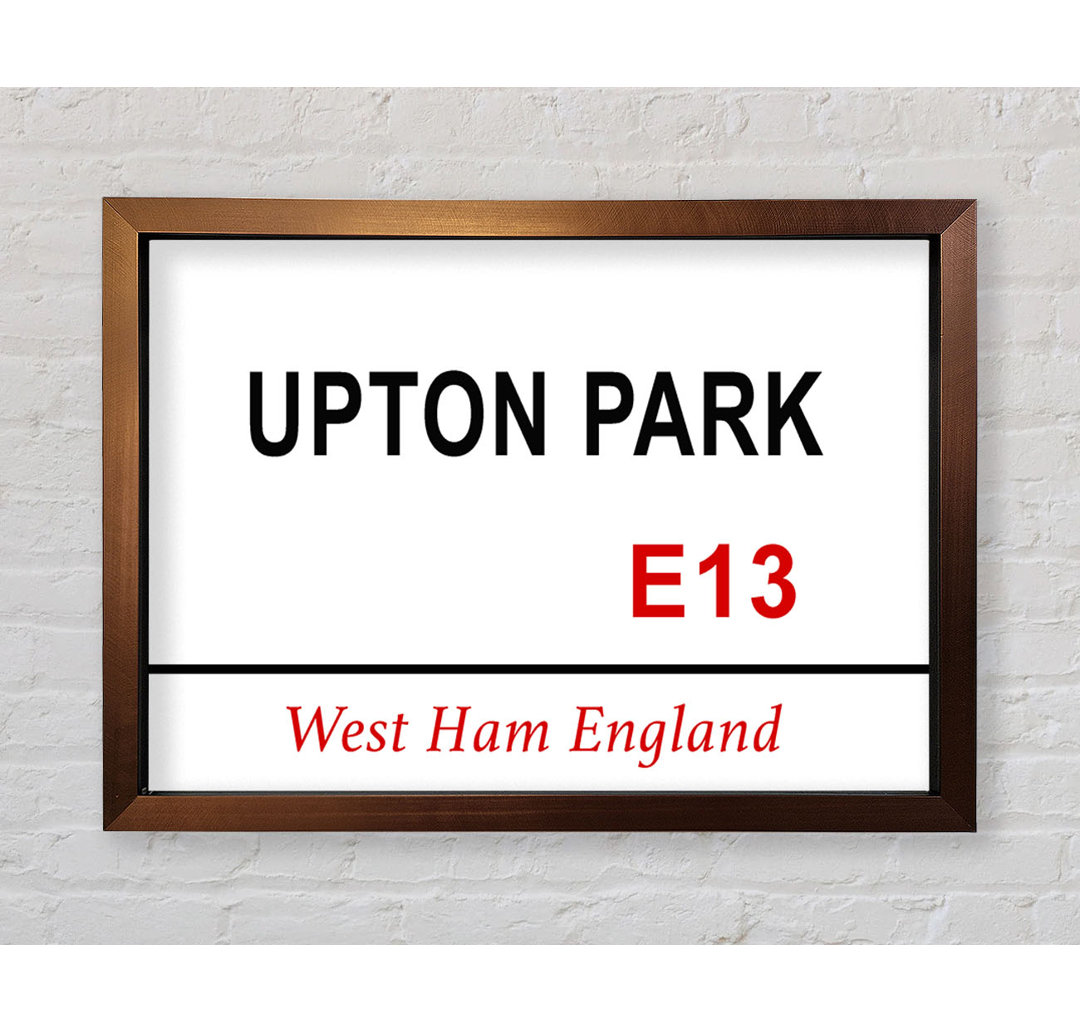 Upton Park Signs Gerahmter Druck Wandkunst