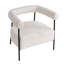 Fauteuil d'appoint courbé avec structure en métal Modern Boucle