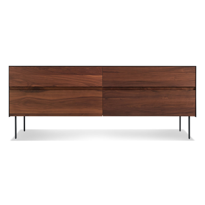 Clad 4 - Drawer Dresser, Oblivion/Walnut