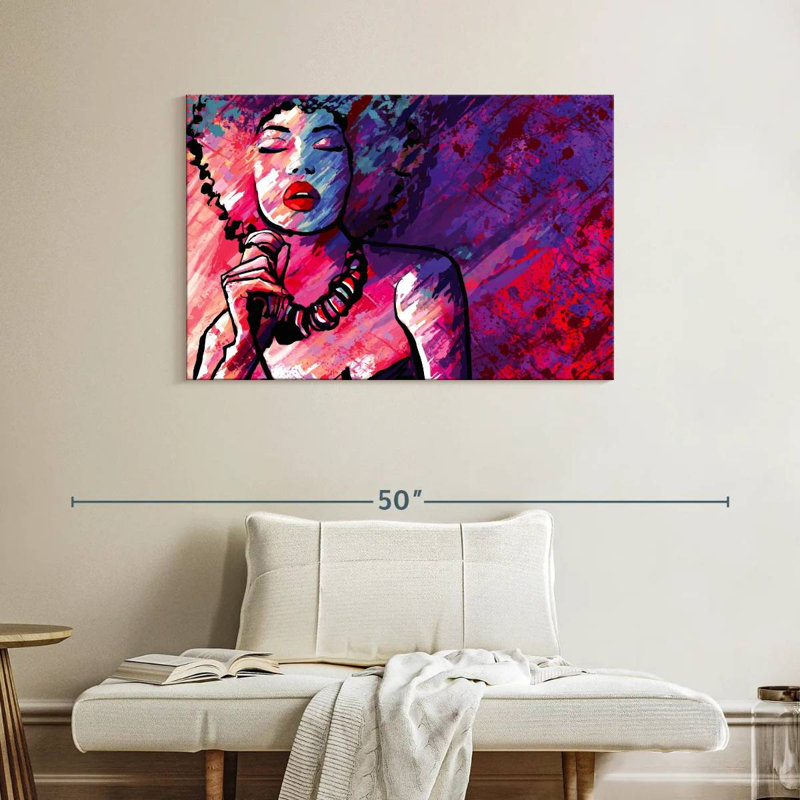 Abarca Soulful Jazz Singer, 26" H x 39" W