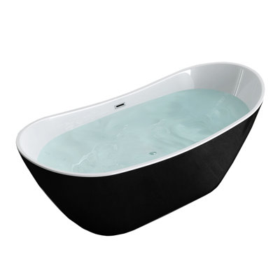 59'' x 30.7'' Freestanding Soaking Acrylic Bathtub