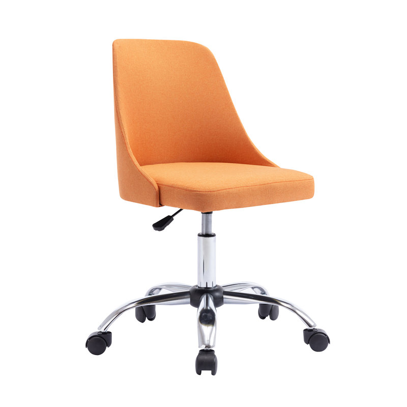 Natalia Upholstered Swivel Task Chair , Orange