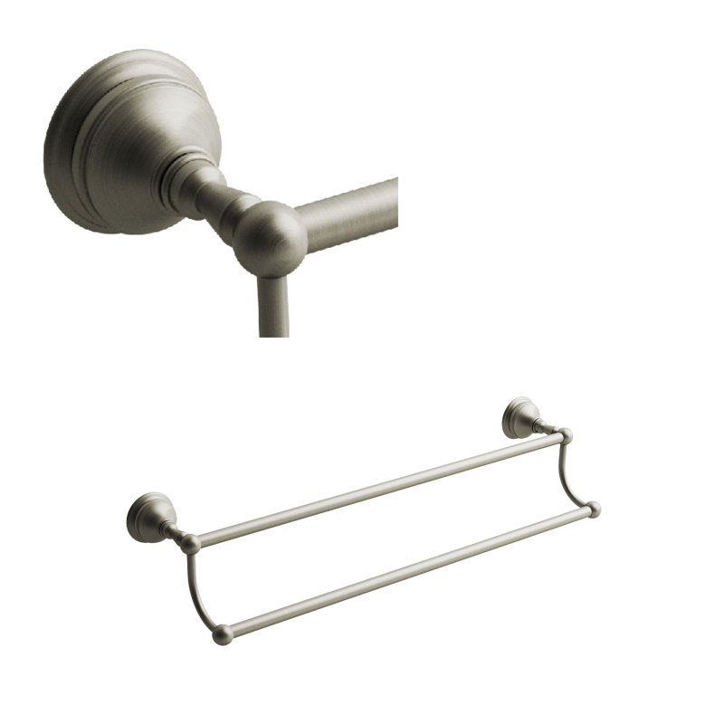 Retro™ Double 24" Towel Bar, Brushed Nickel