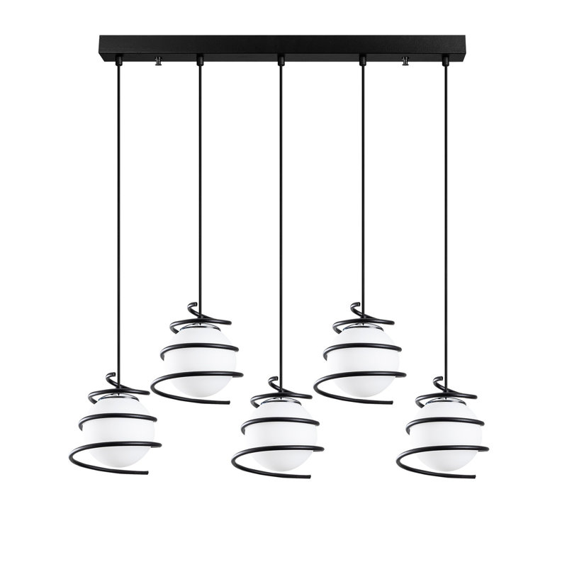 Luminaire suspendu pour îlot de cuisine à 5 lumières John-Paul
