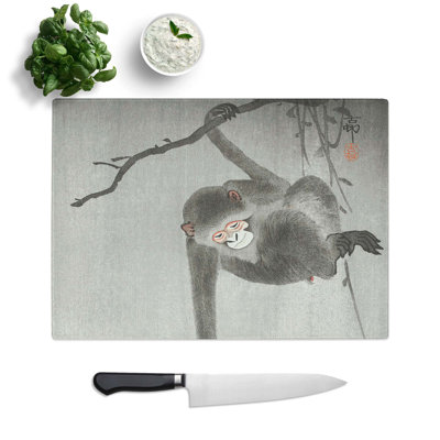 Glass Monkey by Ohara Koson Chopping Board