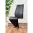 Tierra Sleek Metal and Glass Round Dining Table Set with 4 Faux Leather Upholstered Dining Chairs-576063758