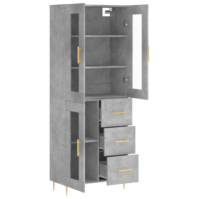 Koyande 69.5cm Sideboard, Concrete Grey