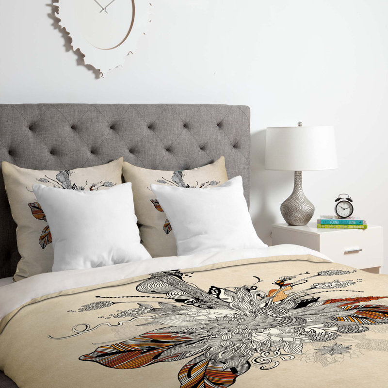 Iveta Abolina Polyester Floral Duvet Cover, Queen Duvet Cover + 2 Standard Shams