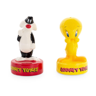 Looney Tunes Sylvester And Tweety Ceramic Salt And Pepper Shakers | Set Of 2