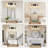 Modern 3-Light Dimmable LED Bathroom Vanity Fixture With Brushed Finish And Crystal Bubble Glass-1295972131
