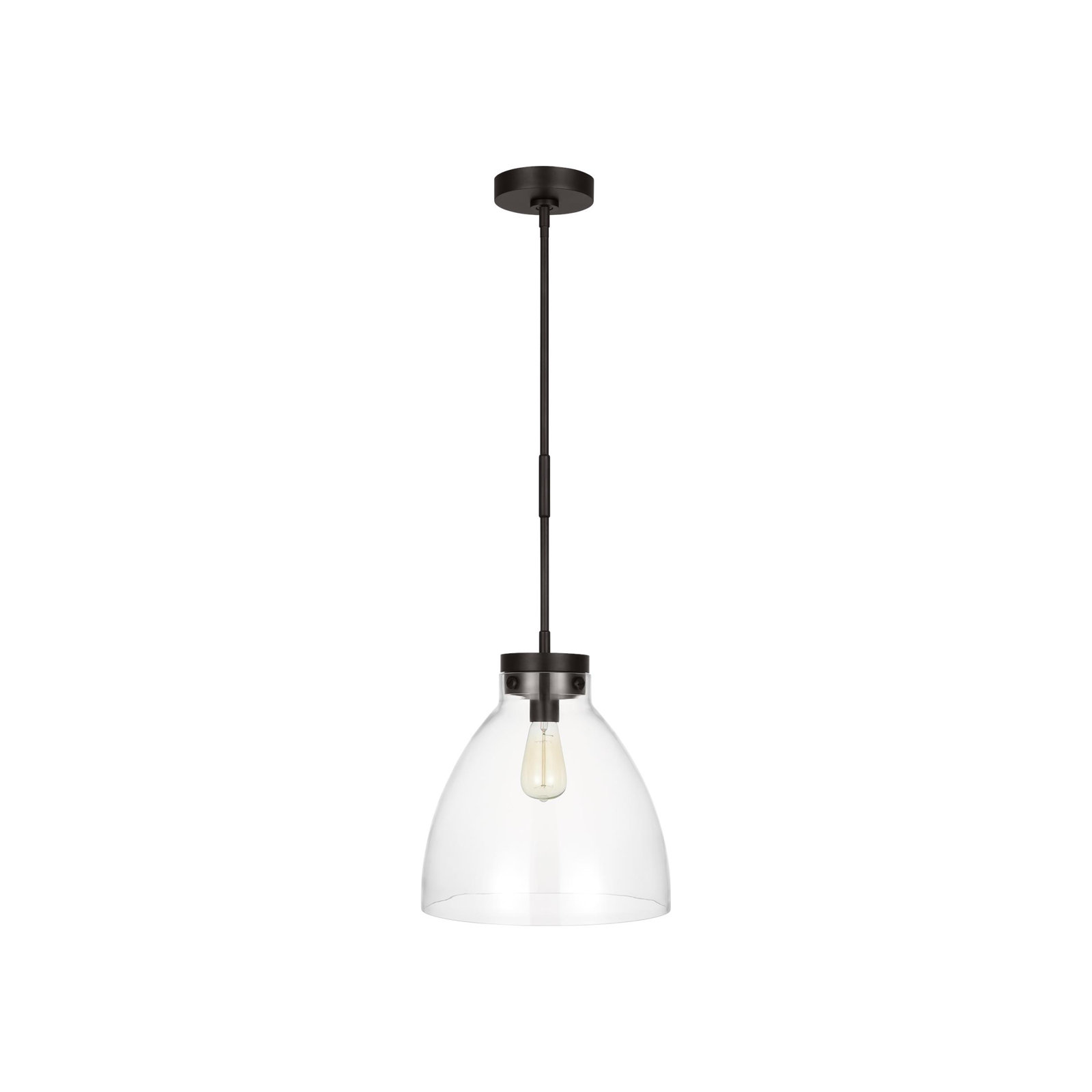 Roksana Single Light Glass Steel Dimmable Pendant