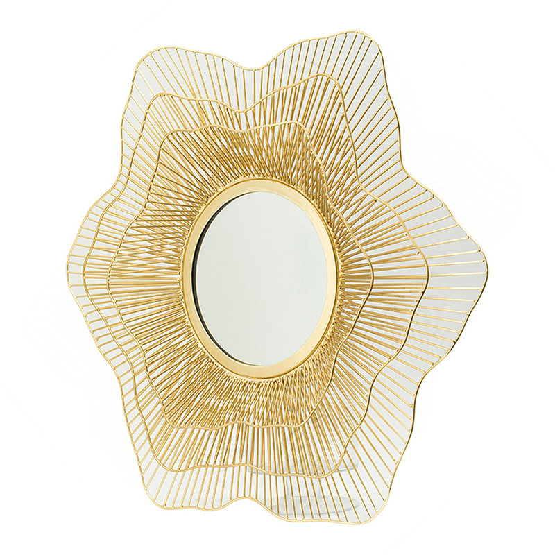 D27x2.4" Metal Mirror, Wall Mounted Mirror Home Decor For Bathroom Living Room