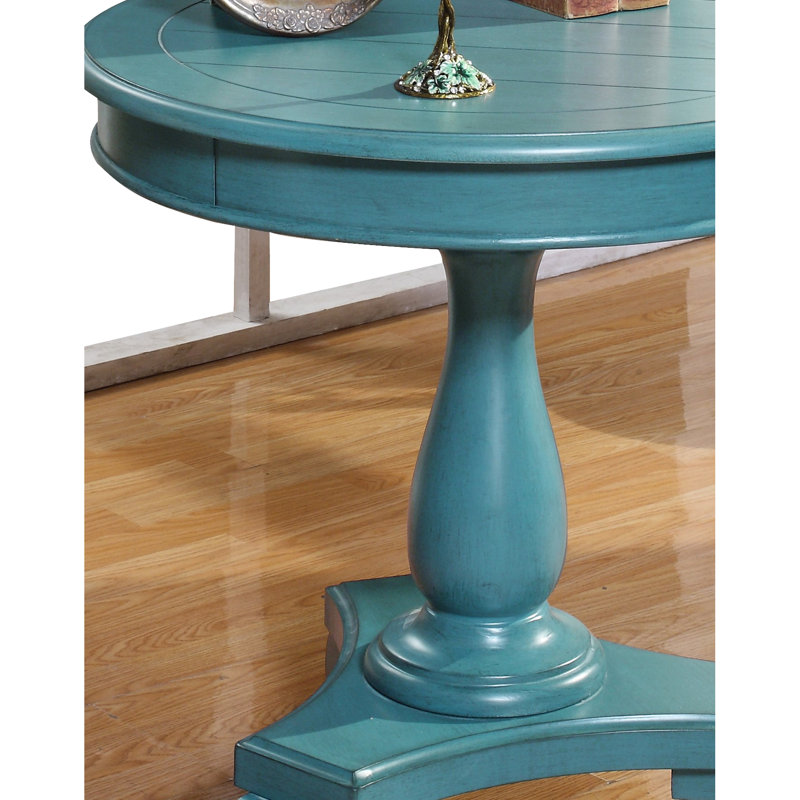 Table d'appoint sarcelle - conception pratique, 26 po x 26,5 po, finition bois, ronde, diamètre, 26,5 po de hauteur, fabrication