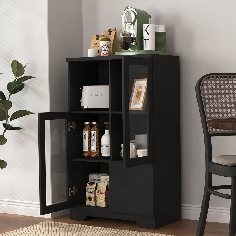 Armoire d'appoint Bellavance, Noir, noir, noir, noir