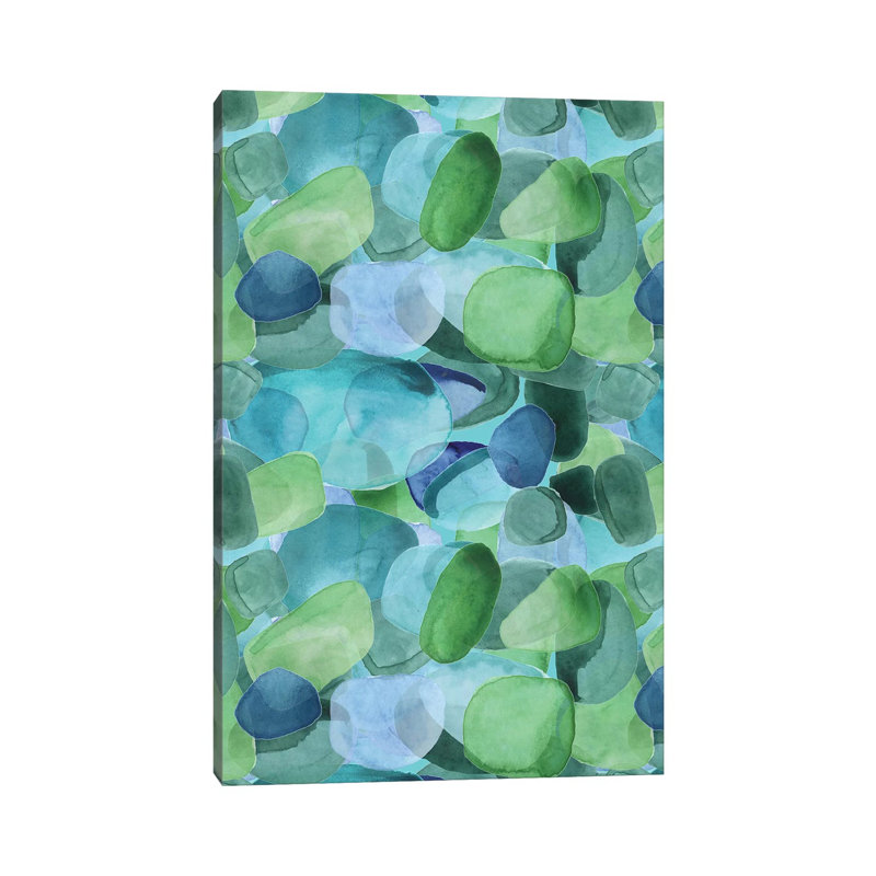 «Seaglass Shore I» par Linda Birtel, impression sur toile tendue, H 40 po x l 26 po x P 1,5 po