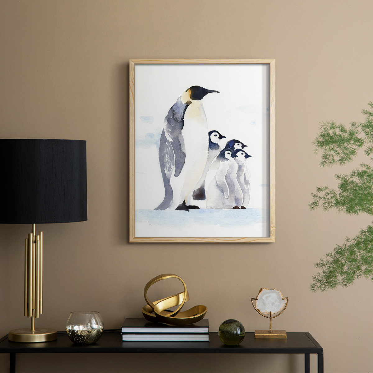Lark Manor™ Emperor Penguins I Framed Print - Solid Wood | Wayfair