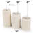 Fluted Ribbed LED Pillar Candles, with Reflective Melted-Wax Effect – Flickering Flame, Remote, Dimmable, Flameless, Battery Operated, Home & Wedding Decor (Set of 3)-120141900